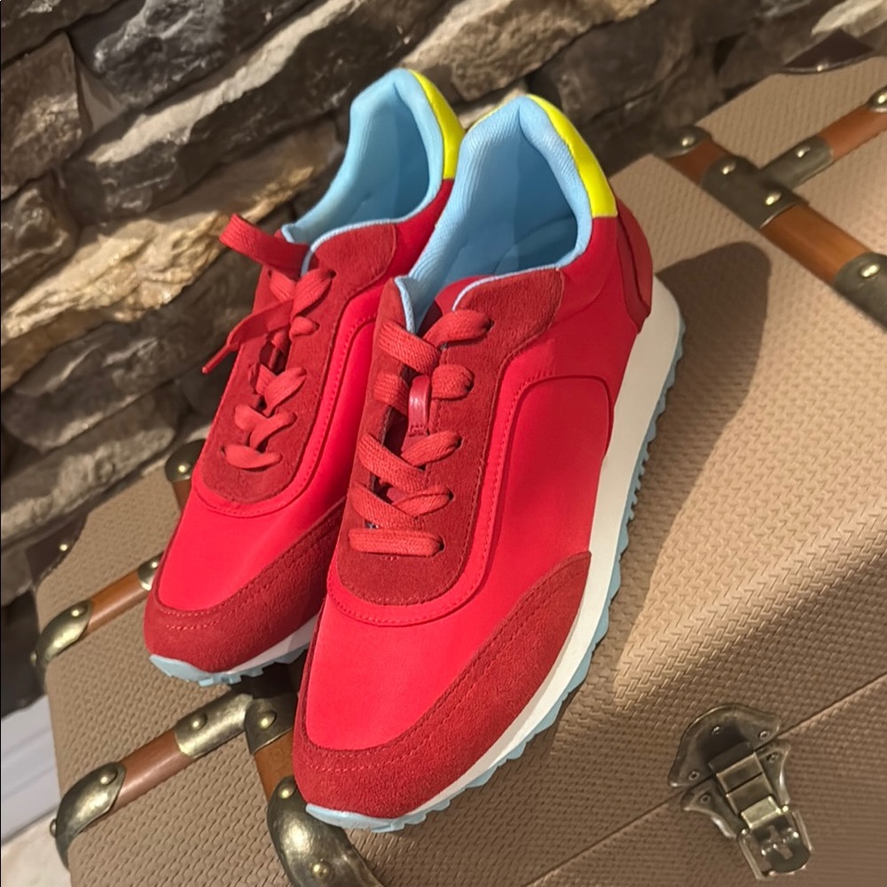 Steve Madden bright red sneakers